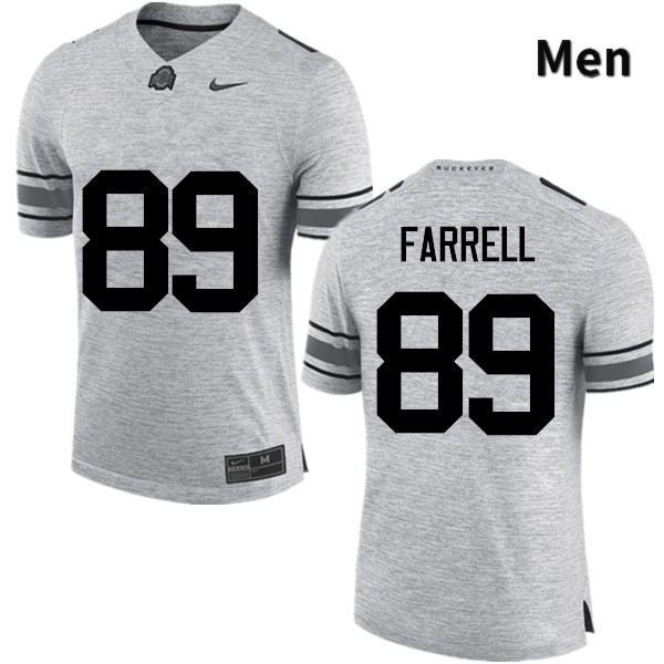 Ohio State Buckeyes Luke Farrell Men's #89 Gray Game Stitched College Football Jersey